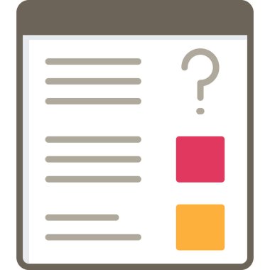 Quiz web simgesi vektör illüstrasyonu