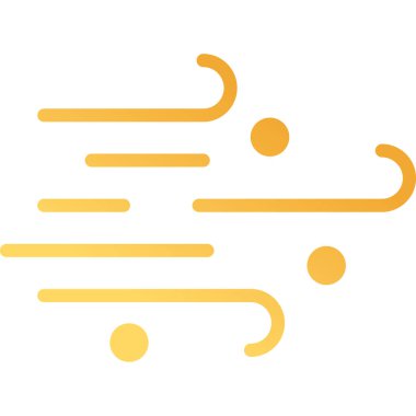 Rüzgarlı hava durumu simgesi, vektör illüstrasyonu