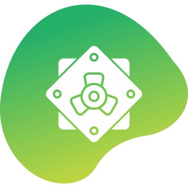 air fan simgesi, vektör illüstrasyonu basit tasarım