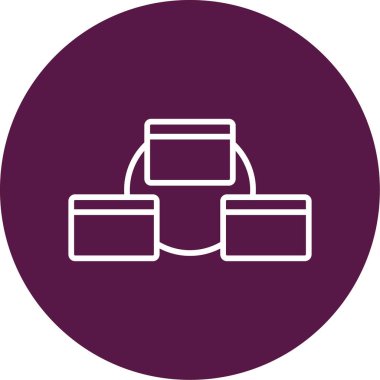 organizasyon yapı simgesi, vektör illüstrasyon basit tasarım