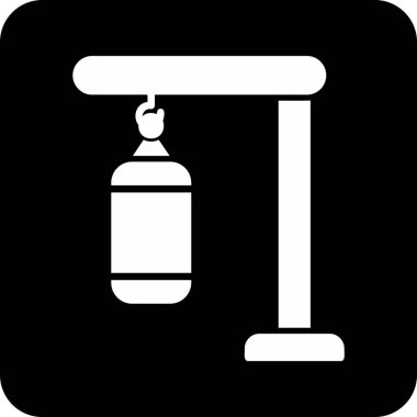 Boks çantası ikon vektör illüstrasyonu