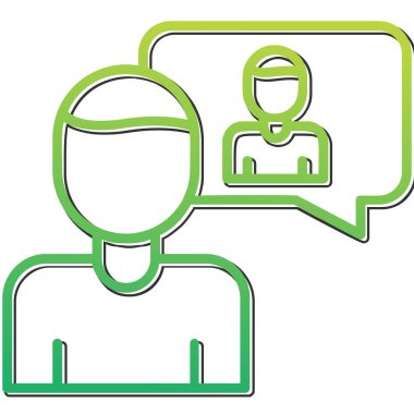 öz farkındalık simgesi, vektör illüstrasyonu basit tasarım