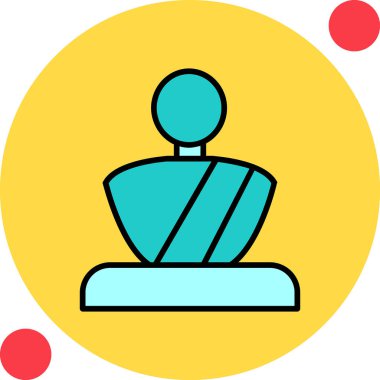 Heykel simgesinin vektör illüstrasyonu  