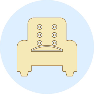 Kol Koltuğu Web simgesi basit illüstrasyon