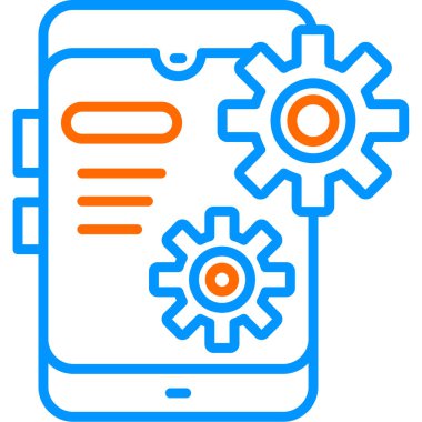 Mobil Ayarlar ikon vektör çizimi