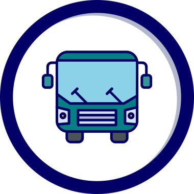 bus simgesi vektör illüstrasyonu