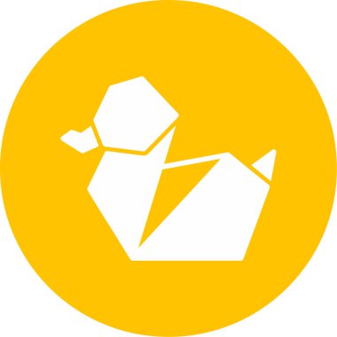 Kağıttan ördek. Web simgesi basit illüstrasyon