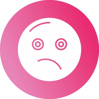 üzgün emoji simgesi, basit tasarım illüstrasyonu 