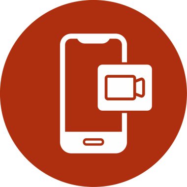 Video Arama simgesi, düz tasarım