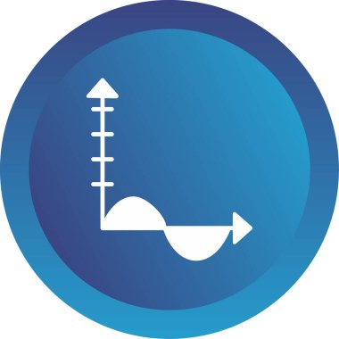 Dalga Grafiği simgesi, vektör illüstrasyonu