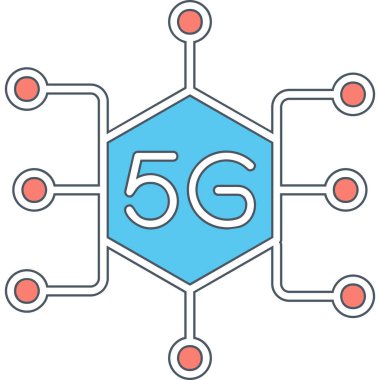  5g Ağ simgesi. vektör illüstrasyonu