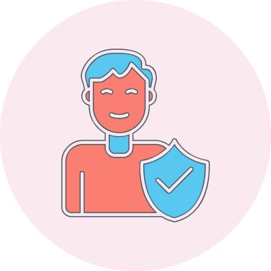 Bir Güven Adamı simgesinin vektör illüstrasyonu  