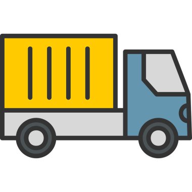 kamyon simgesi, vektör illüstrasyon tasarımı 