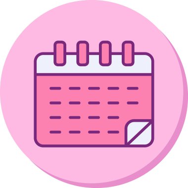 Takvim simgesi, vektör illüstrasyonu basit tasarım