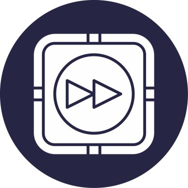 Hızlı ileri kutsal kişilerin resmi, vektör çizim                         