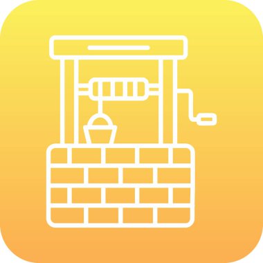 su kuyusu ikonu vektör illüstrasyonu