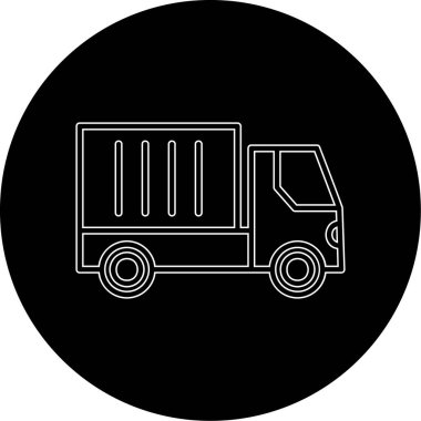 kamyon simgesi, vektör illüstrasyon tasarımı 