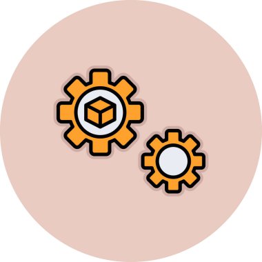 Vitesli ayar simgesi, vektör illüstrasyonu basit tasarım