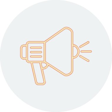 megafon web simgesi, vektör çizim 