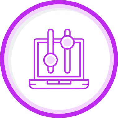 dizüstü bilgisayar simgesi, vektör illüstrasyonu basit tasarım