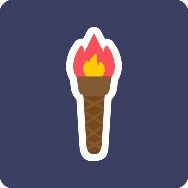 Meşalede yanan alev.