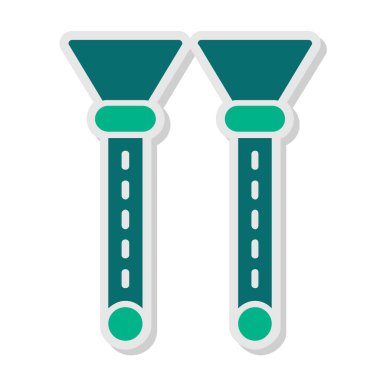 Flüt ağ simgesi, vektör illüstrasyonu