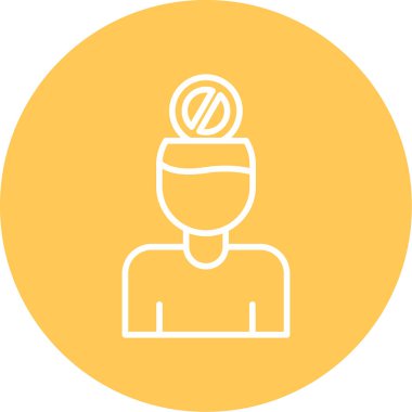 Özdenetim web simgesi, vektör illüstrasyonu