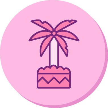 Palmiye ağacı simgesi. vektör illüstrasyonu 