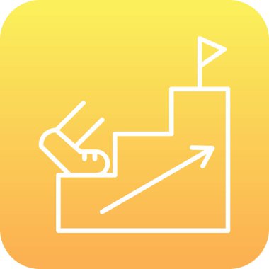 Adımlar web simgesinin vektör illüstrasyonu