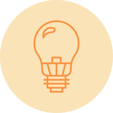 ampul simgesi, vektör illüstrasyonu 