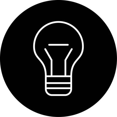 ampul simgesi, vektör illüstrasyonu 