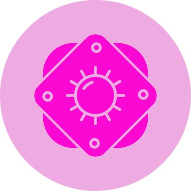 Güneş. Web simgesi basit illüstrasyon 