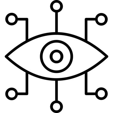Göz simgesi, vektör illüstrasyonu