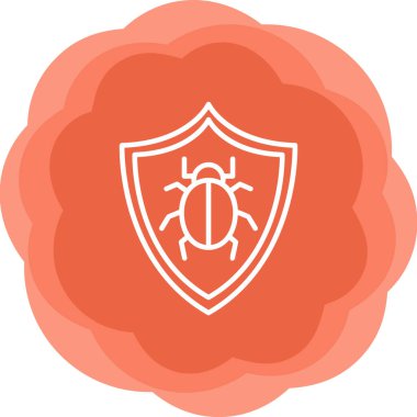 Antivirüs web simgesi, vektör çizimi