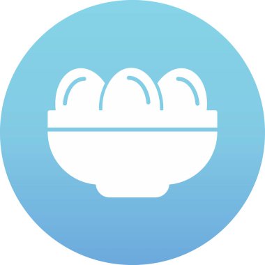 Kavanozda haşlanmış yumurta. Web simgesi basit illüstrasyon