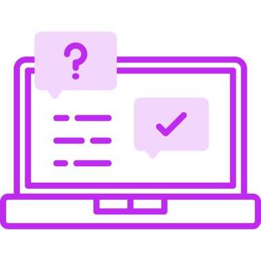 Quiz web simgesi vektör illüstrasyonu