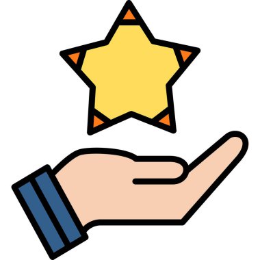 Yıldız web simge vektör çizim 