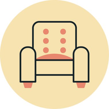 Kol Koltuğu Web simgesi basit illüstrasyon