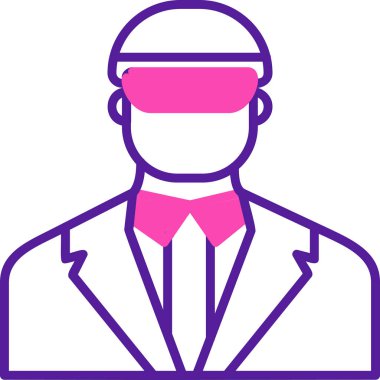 Güvenlik subayı simgesi, vektör illüstrasyonu basit tasarım