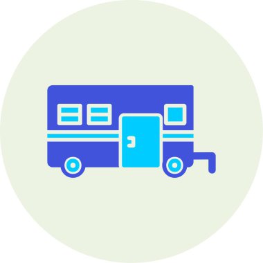 Camper van simge vektör çizim