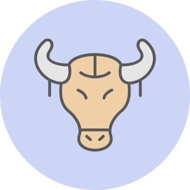 Boğa Kafatası ikon vektör çizimi