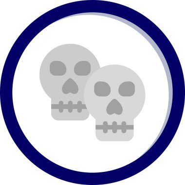 kafatası simgesi vektör illüstrasyonu