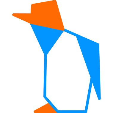 Penguen Web simgesi, vektör illüstrasyonu