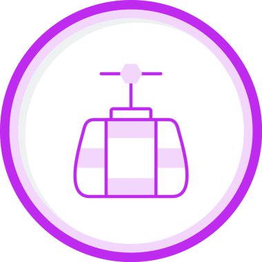 Funicular web simgesi, vektör illüstrasyonu