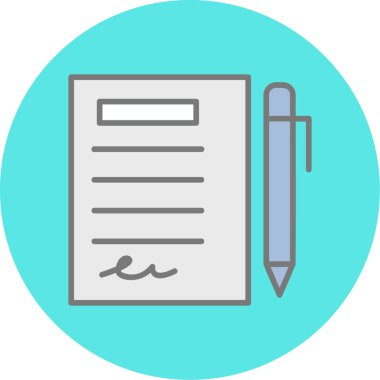 Kalem simgesi çizimi olan planlayıcı