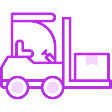 Modern Forklift simgesinin vektör çizimi         