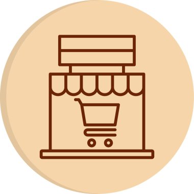 Alışveriş. Web simgesi basit illüstrasyon 