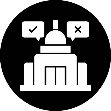 Hükümet web simgesi, vektör illüstrasyonu