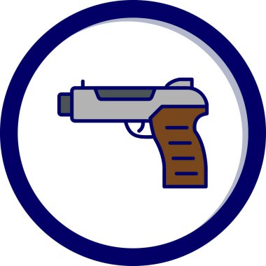 Silah. Web simgesi basit illüstrasyon 