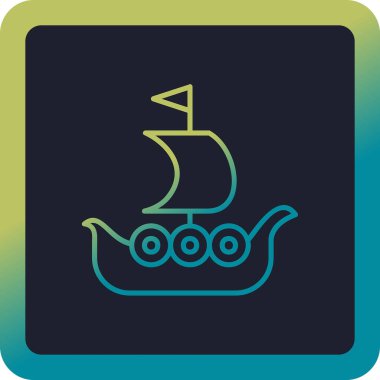 Gemi simgesi web basit illüstrasyon